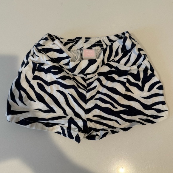 Janie and Jack Zebra Navy Blue and White Shorts Animal Print Stripe 12-18M - Picture 2 of 5